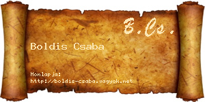 Boldis Csaba névjegykártya