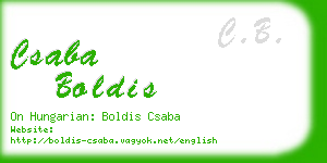 csaba boldis business card